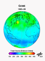 Evolución de la distribución global de ozono Photo: ESA