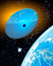 Ejemplo de espejo espacial como obra de geo-ingeniería Ejemplo de espejo espacial como obra de geo-ingeniería