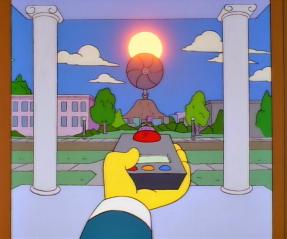 Momento del capítulo de los Simpsons en el que el Sr. Burns oscurecía el Sol